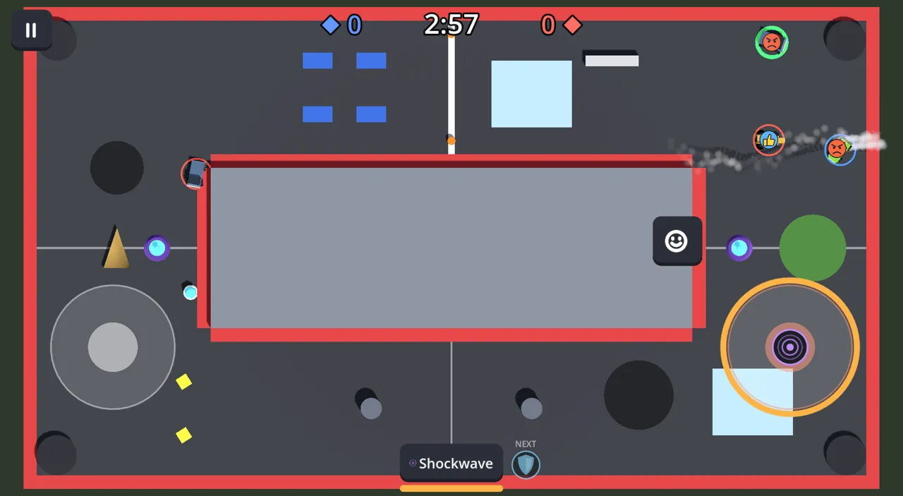 The whole arena at a glance